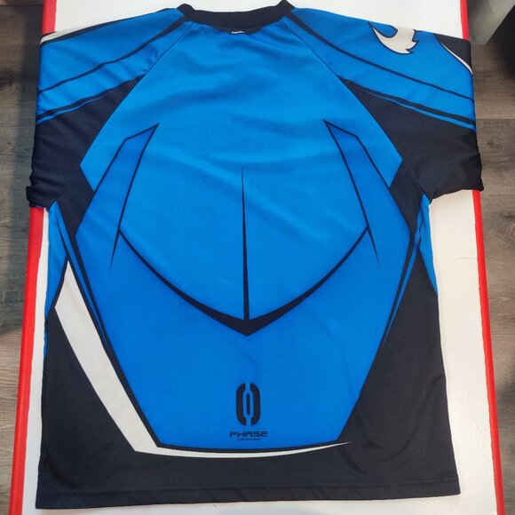 Thor MX Phase motocross jersey blue with graphic design men's size L - Picture 3 of 13